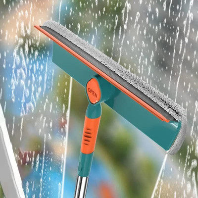 V2H 2 in 1 High Windows Cleaner Mop / Wiper with Bendable Head Flat Mop Mop Set(Multicolor)