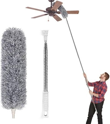 TNEMEC Microfiber Feather Duster Bendable & Extendable Fan Cleaning Duster Dust Mop(Grey)