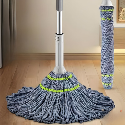 Nxtnova Twist Mop Set Floor Cleaner Wet & Dry Cleaning| Tiles & Wooden Floor Wet & Dry Mop(Grey 0.1 m)