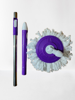 RMGS Adjustable Spin Mop Extendable Handle/Stick Rod with Microfiber Refill Mop Set(Multicolor 1 m)