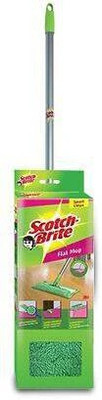 Scotch-Brite Multi-purpose Microfiber for Dry & Wet Cleaning Flat Mop(Green 120 cm)
