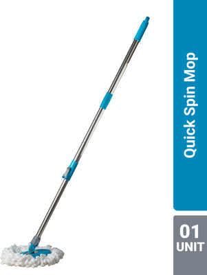 Flipkart SmartBuy Spin Mop Accessory Kit - Rod + Microfibre Refill Mop Head and Rod(Blue, Silver)