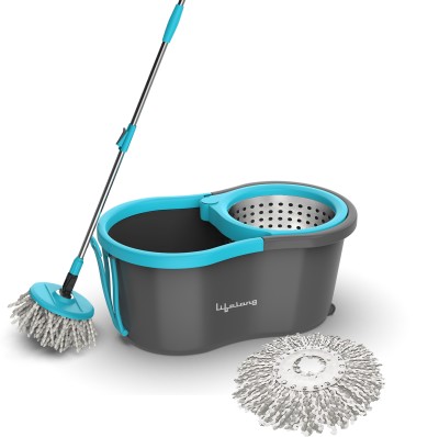 Lifelong LLMOP902 Steel Spin with Trolley Mop Set(Blue)