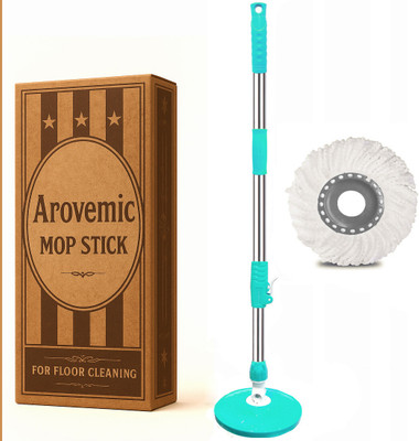 arovemic Ultra Mop Stick Rod set ( 1 Refill ) (( 1 Year Warranty )) String Mop(Green)