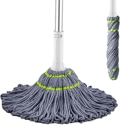 hirva creation Twist Mop – Round 360° Cleaning Mop Wet & Dry Mop(Multicolor 1 m)