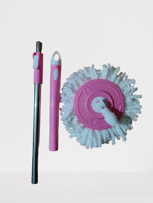 RMGS 360 Degree Spin Mop Stick Rod with 1 Microfiber Refill Magical Extendable Handle Mop Set(Multicolor 1 m)