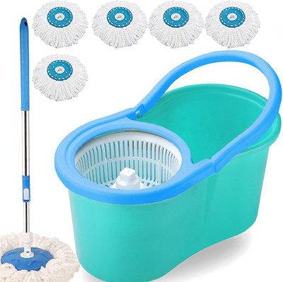 V-MOP Premium Magic Spin Bucket Mop Set -R9 Wet & Dry Mop(Multicolor)