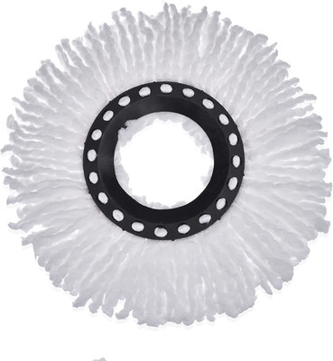 CRYZONE Microfiber Replacement Head Refill for Rotating Spin Mop Cleaner(Pack of 3) Wet & Dry Mop(White)