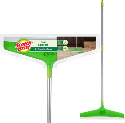 Scotch-Brite Telescopic Floor Squeegee Floor Wiper(Green, Silver 120 cm)