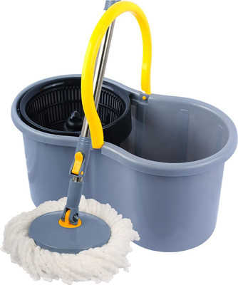 Esquire Esquire Elegant 360° Spin Mop Bucket Set - Grey Mop Set(Grey 1.15 m)