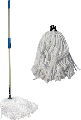 KWEL Microfiber Mop Set with Long and Telescopic Handle & Extra refill (Pack of 1) Mop Head and Rod(Multicolor 5 m)