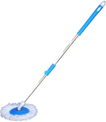 Sheetal Spin Mop Rod Stick-360 Degree Rotating Head Mop Head and Rod(Blue, Multicolor)