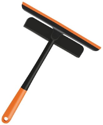 GVJ TRADERS 3 in 1 ROTATABLE Double Side Design Cleaning Brush Glass Wiper Microfibre Wet and Dry Broom(Orange, Black)
