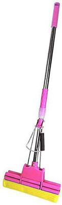 SHARPNAL Floor Cleaning Squeeze Mop with Adjustable Telescopic Handle Sponge Wet and Dry Brush(Multicolor)