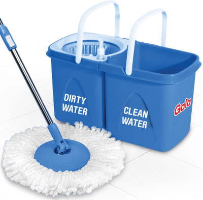 GALA Twin Bucket Spin Mop Set(Blue, White)