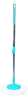 Pranay's Kleanup Super Spin Mop-Mop Stick|Wet & Dry Cleaning Mop|Mops Pocha 1 Microfiber Refill Mop Set(Blue 1.19 m)
