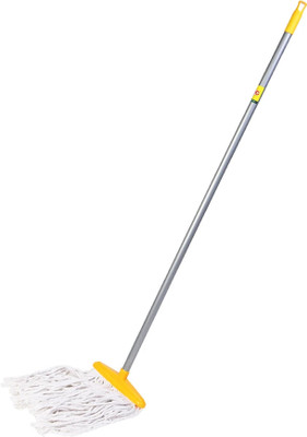 HIC Clean All Clip N Fit Cotton MOP Ideal for All Kind of Floor Perfect for Cleaning Wet & Dry Mop(White)