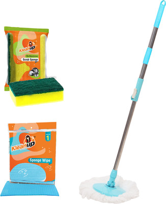 Pranay's Kleanup Combo Spin Mop-Rod Stick, Mop Head,Wipe,Scrubber & 1 Refill - Wet & Dry 360 Mop Mop, Mop Set, Mop Refill, Scrub Pad, Cleaning Wipe deal from flipkart Pranay's Kleanup Combo Spin Mop-Rod Stick, Mop Head,Wipe,Scrubber & 1 Refill - Wet & Dry 360 Mop Mop, Mop Set, Mop Refill, Scrub Pad, Cleaning Wipe deal from flipkart