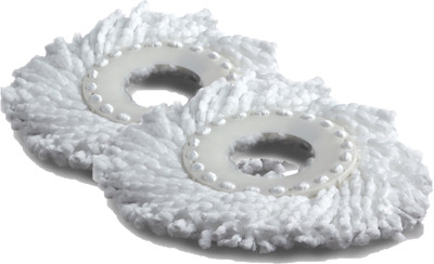 Mast Magic Spin Mop Refill Grey [Pack of 2] Wet & Dry Mop(White)