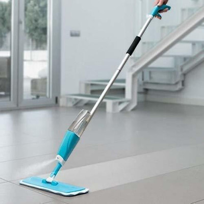 JANCOM Spray Mop for Floor Cleaning-Dry Wet Wood Floor Mop Washable Pads Wet & Dry Mop(Blue)