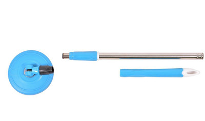 LoveiT Stainless Steel 360° Spin Cleaning Mop Rod (Bluish) Mop Set(Multicolor)