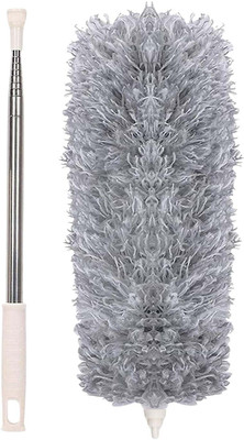 YAKAAWA Microfiber Telescoping Feather Duster with 100 inches Extendable Handle Pole Dry Duster
