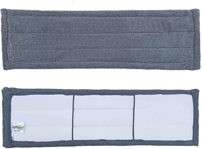 SOFTSPUN Microfiber Wet & Dry Fastener Refill Wet & Dry Mop(Grey)