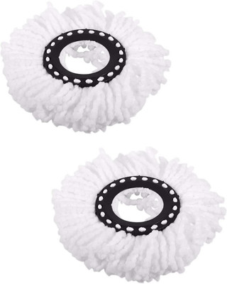 LSARI Spin Mop Refill for Magic 360° Spin mop Microfiber Mop Head Replacement Refill(White)