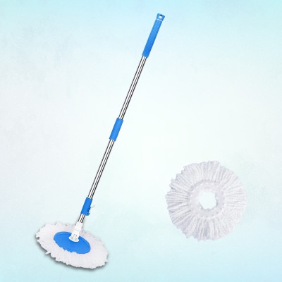 Easy Shine ® 360 Degree Spin Mop Stick Mop Rod Stick With 1 Refill, Double Lock System Mop Mop Rod(Blue)