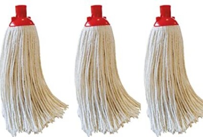 Marian Red Mop Refill for Floor Cleaning 300gm White (Pack of 3) Refill(Red)