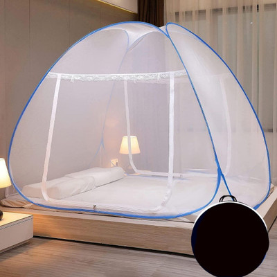 Radhe Polyester Adults Washable WHITE machardani pink Mosquito Net(White, Tent)