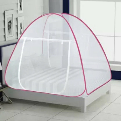 Flipkart SmartBuy Polyester Adults Washable Pink mosquito net Mosquito Net(Pink, Tent)