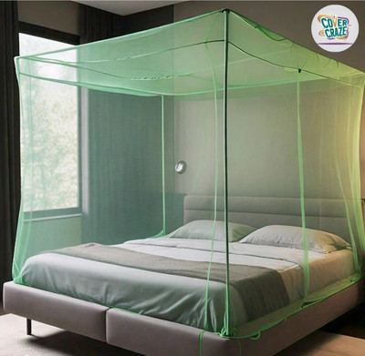 CoverCraze Polyester Adults Washable light green insect protection , Mosquito Net(Green, Pink, Bed Box)