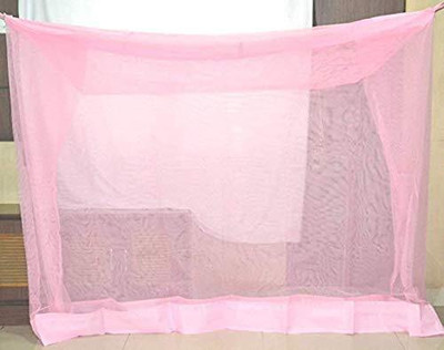 ZIMBLE Nylon Adults Washable B Mosquito net for king size Bed cotton( 10 x 6.5 ft Mosquito Net(Pink, Bed Box)