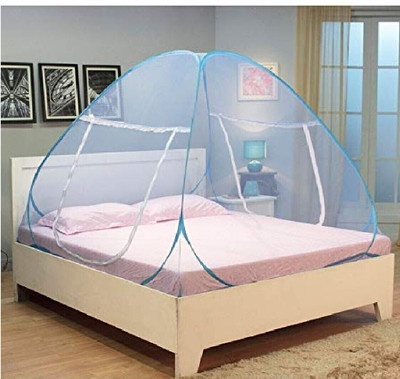 The Lugai Fashion double bed mosqito net Polyester Washable Adults Mosquito Net(Blue, Tent)