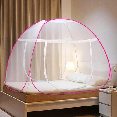 Adbra Polyester Adults Washable YUNIK NET Mosquito Net(Pink, Tent)