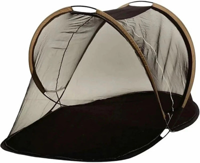 Gehloth Enterprises Polyester Adults Washable Black Mosquito Net for single bed Mosquito Net(Black, Bed Box)