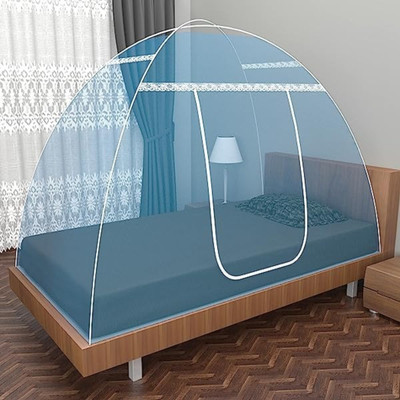 Fozii Enterprises Polyester Adults Washable FoziMN-867ABu Mosquito Net(SKY BLUE, Tent)