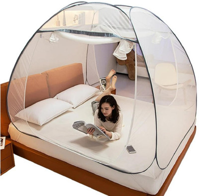 SIFRA Polyester Adults Washable Blue_MS_121 Mosquito Net(Blue, Tent)