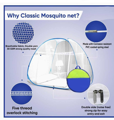 BELSODINE Polyester Adults Washable BELSODINENEWMOSQUITO NETN23 H23Mosquito H461 Mosquito Net(blue 6, Tent)