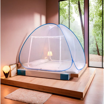 DAYGLOW Polyester Adults Washable Blue Mosquito Net(Blue, Tent)