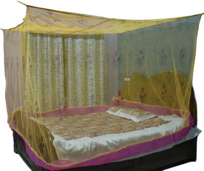 Mosari Polyester Adults Washable KingSize_ceilingHung-281 Mosquito Net(Multicolor, Ceiling Hung)