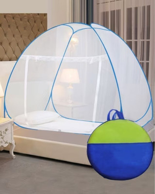 Fozii Enterprises Polyester Adults Washable FFMN-668ABuFoziMN- Mosquito Net(SKY BLUE, Tent)