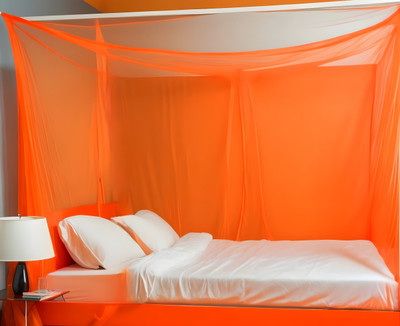 CoverCraze Polyester Adults Washable mosquito protection net {6x7 ft } Mosquito Net(Orange, Tent)