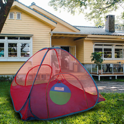 Rsmosquito Polyester Adults Washable Foldable mosquito net_A1 Mosquito Net(Red, Bed Box)