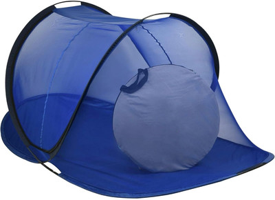 ZOTOFLY SINGLE-BLUE654 Polyester Washable Adults Mosquito Net(Blue, Bed Box)