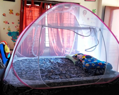 B B Enterprises Polyester Adults Washable B39 Mosquito Net(White, Blue, Tent)