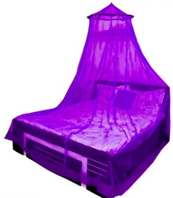 MosquitoNet Polyester Adults Washable MSQNETROUNDPURPLE-1217 Mosquito Net(Purple, Ceiling Hung)