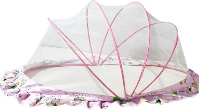 NAGAR INTERNATIONAL Polyester Kids Cotton Large and Easy Foldable Infants Baby Crib Mosquito Net 1-4 yrs Mosquito Net(Pink, Tent)