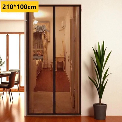 Aditya Polyester Adults Washable Auto-Closing Magnetic Door Mosquito Net_a320 Mosquito Net(Black, Frame Hung)